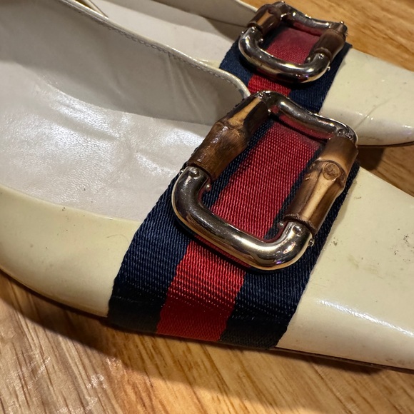 Gucci Patton Bamboo Ivory Ballet Flats 8B RARE - Picture 11 of 11